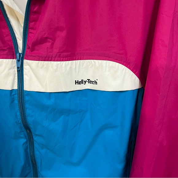 Vintage Helly Hansen HellyTech Colorblock Full Zip Jacket Women Medium Pink Blue - Picture 4 of 12